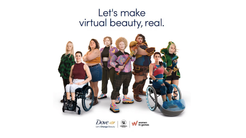 Dove Real Virtual Beauty thay đổi góc nhìn về ngoại hình nhân vật nữ trong game